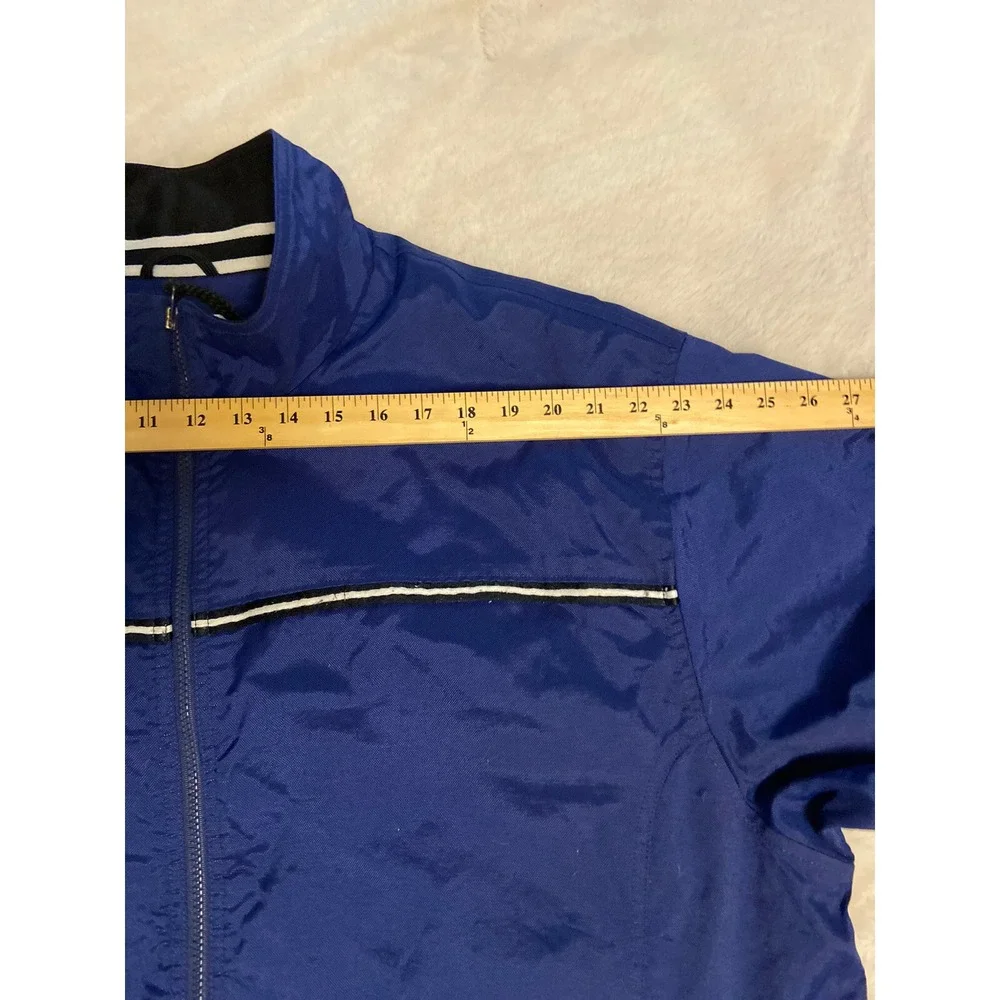 Vtg NIKE Team Sport Men's XXL Coat Jacket Heavy Nylon Blue Zip Sports Parka